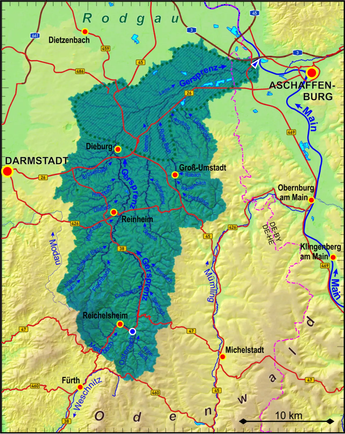 Odenwald - Stiftung Naturschutz - barrierefrei - Karte